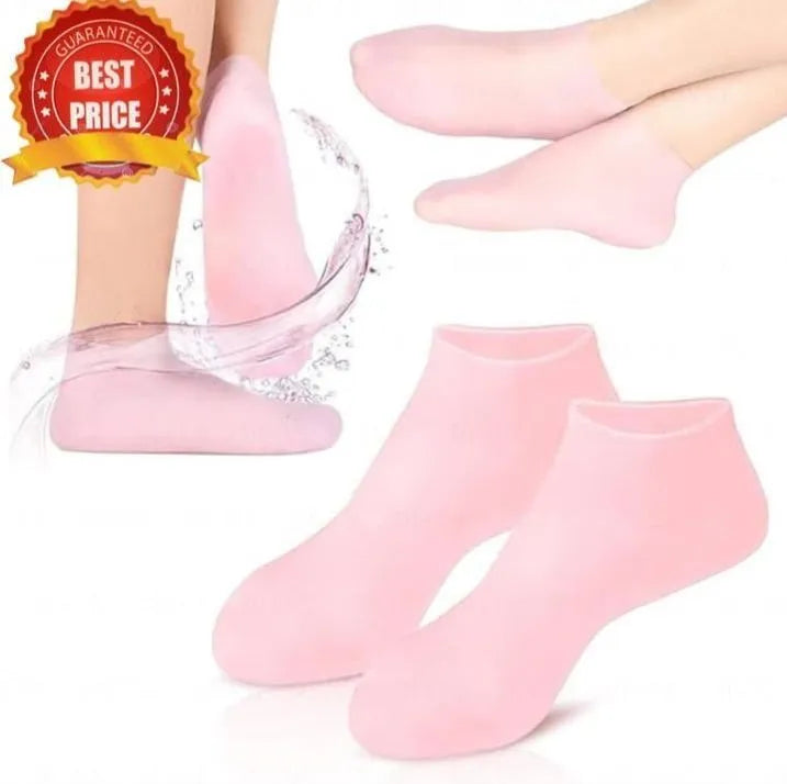 Full Silicone Gel Moisturizing Socks with Essential Oils - Anti-Cracking Foot Care Protector