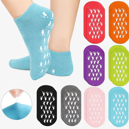 Full Silicone Gel Moisturizing Socks with Essential Oils - Anti-Cracking Foot Care Protector