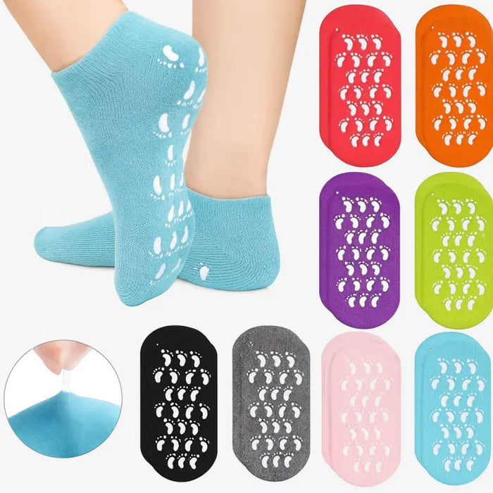 Full Silicone Gel Moisturizing Socks with Essential Oils - Anti-Cracking Foot Care Protector